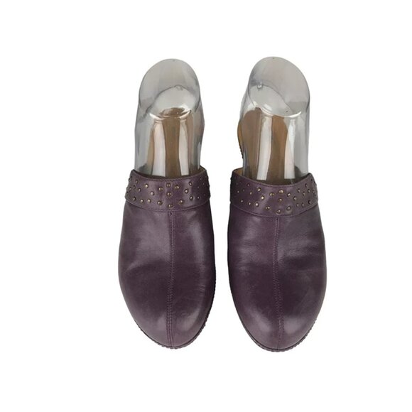 Easy Spirit Womens Purple Payden Leather Slip On Block Heels Mule‎ Size US 7.5 M - Picture 4 of 11